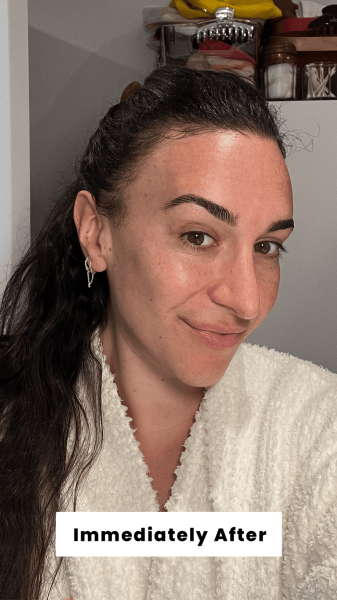 Wohlner before applying the Smashbox The Original Photo Finish Smooth  Blur Primer