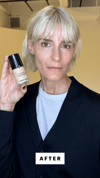 Allure tester after applying the Armani Beauty Luminous Silk Foundation