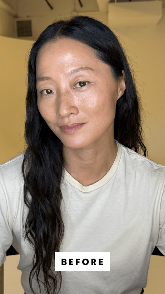 Allure tester before applying the Hourglass Veil Hydrating Skin Tint