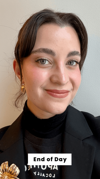 Image may contain Face Happy Head Person Smile Photography Portrait Adult Dimples Body Part Neck and Cosmetics